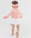 Baby Girls White Woven RuffleButt Bloomer - Broken horn