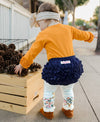 Baby Girls Dark Wash Woven RuffleButt Bloomer - Broken horn