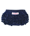 Baby Girls Dark Wash Woven RuffleButt Bloomer - Broken horn