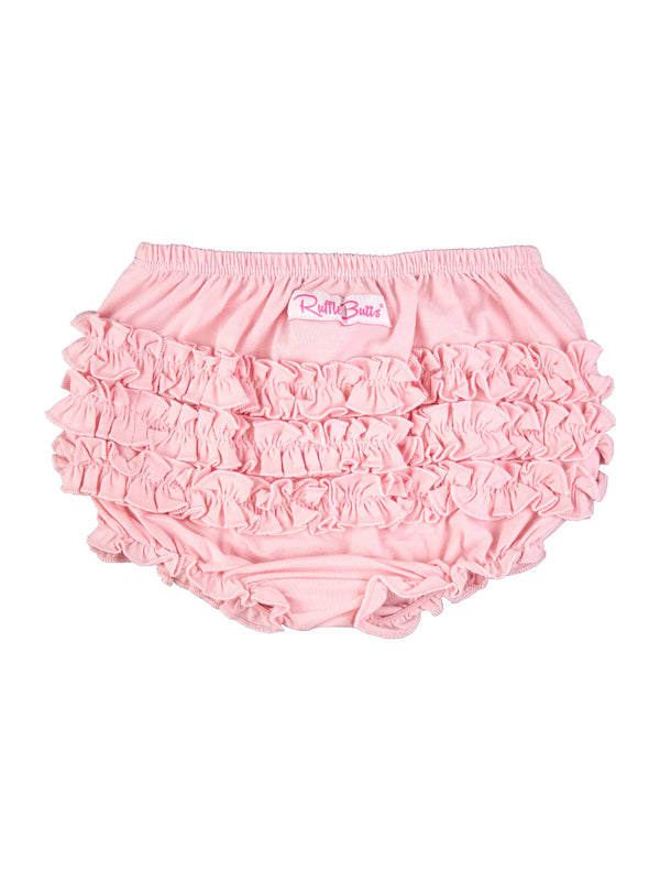 Baby Girls Pink Knit RuffleButt Bloomer - Broken horn