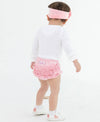Baby Girls Pink Knit RuffleButt Bloomer - Broken horn