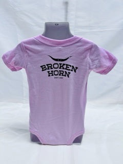 Broken Horn Infant Onsie - Pink - Broken horn