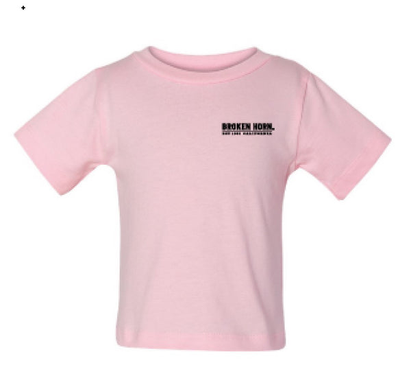 Broken Horn Infant Logo Tee - Black/Pink - Broken horn