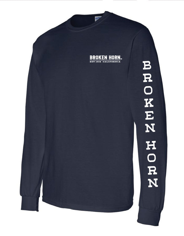 Broken Horn Logo Long Sleeve Tee - Circle Logo - Broken horn