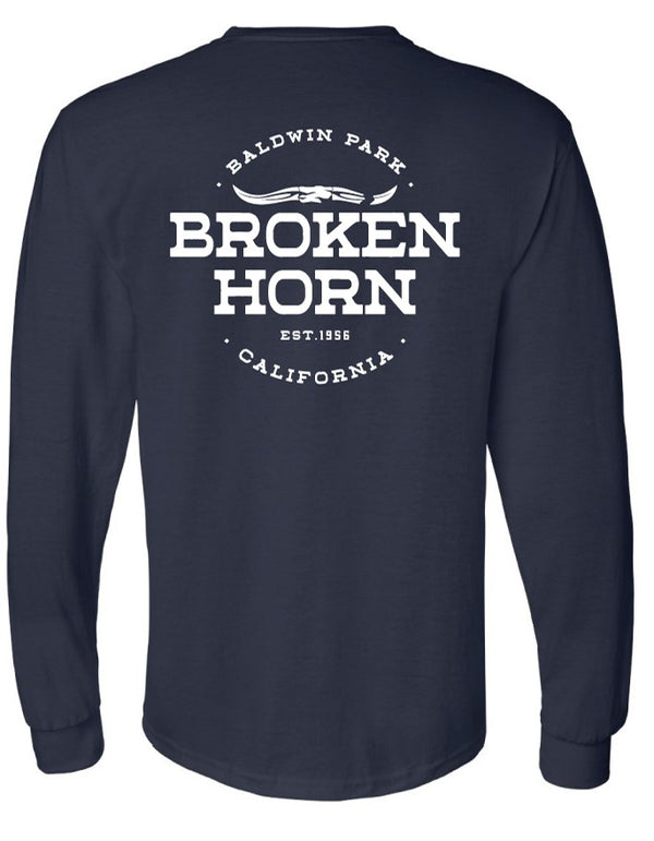 Broken Horn Logo Long Sleeve Tee - Circle Logo - Broken horn