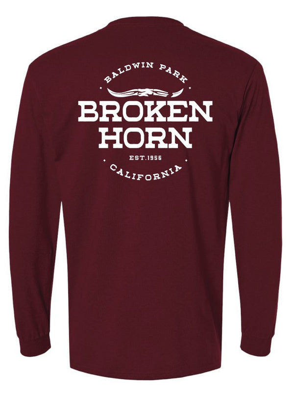 Broken Horn Logo Long Sleeve Tee - Circle Logo - Broken horn