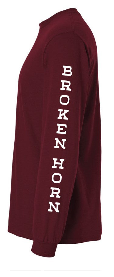 Broken Horn Logo Long Sleeve Tee - Circle Logo - Broken horn