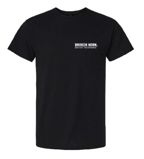 Broken Horn Logo Tee Black - Broken horn