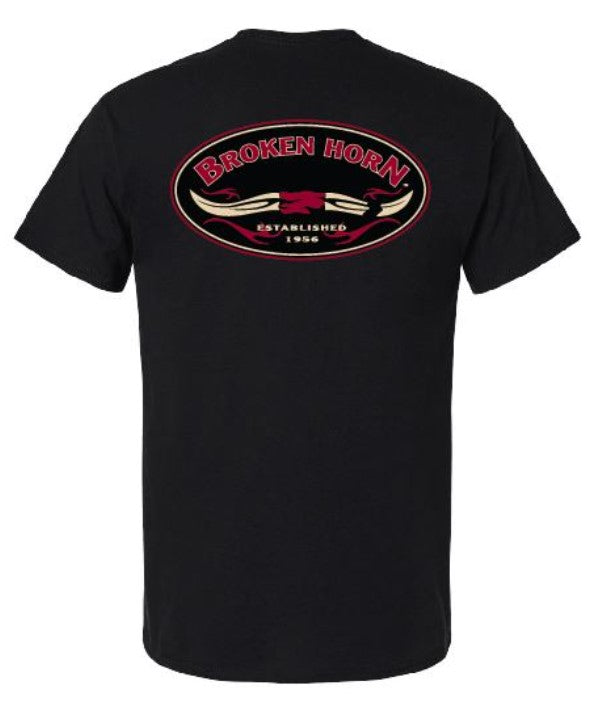 Broken Horn Logo Tee Black - Broken horn