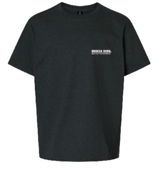 Broken Horn Youth Logo Tee - Black - Broken horn