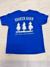 Broken Horn Youth Tee - Royal - Broken horn