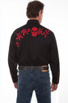 Scully Western Skull Shirt - Broken horn