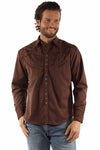 Scully Floral Tooled Embroidery Shirt - Broken horn