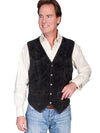 Scully Snap Front Vest - Suede Leather - Broken horn