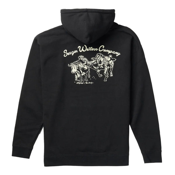 Los Rios Mid-Weight Hoodie Black - Broken horn