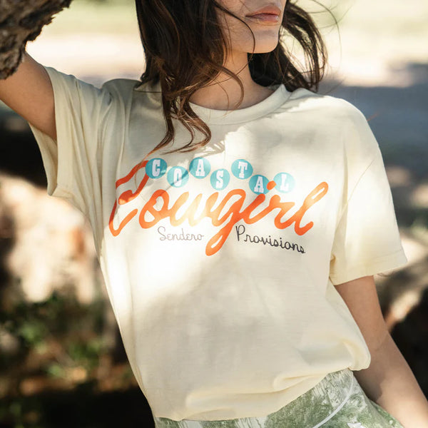 Coastal Cowgirl Crop Tee - Broken horn