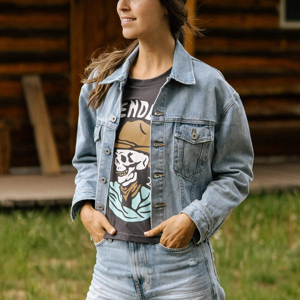 Sendero Quitado Crop Tee - Broken horn