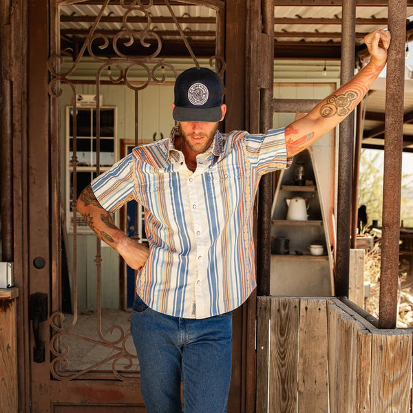Sendero Serape Pearl Snap - Broken horn