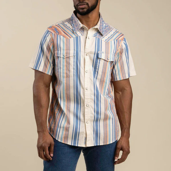 Sendero Serape Pearl Snap - Broken horn