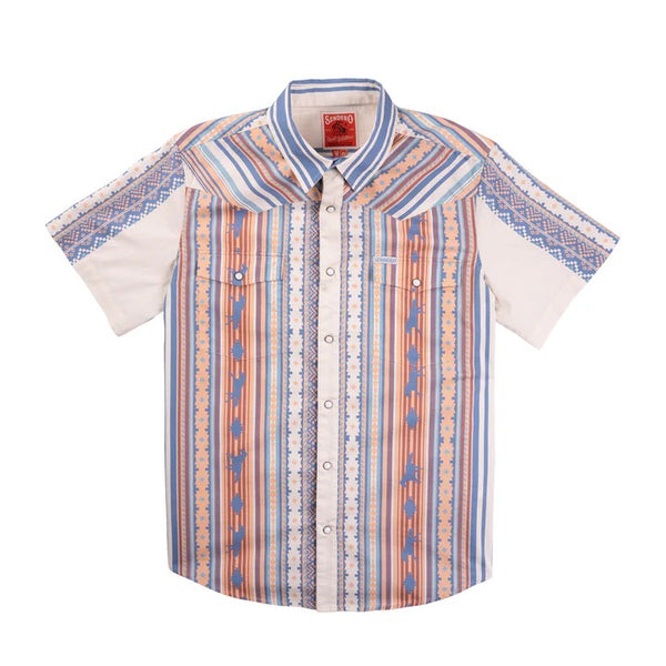 Sendero Serape Pearl Snap - Broken horn