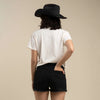 Ysleta High-Rise Denim Short - Broken horn
