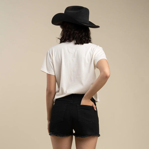 Ysleta High-Rise Denim Short - Broken horn