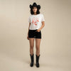 Ysleta High-Rise Denim Short - Broken horn