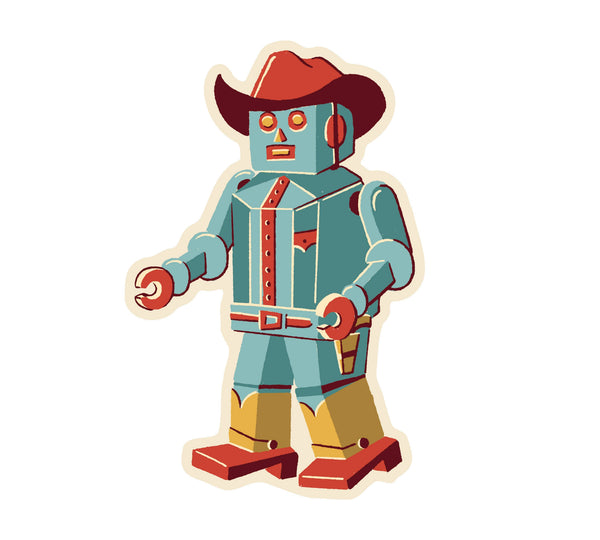 Mechanical Cowboy Sticker - Broken horn