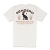 Sendero Jackalope Pocket T-Shirt Vintage White - Broken horn
