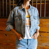 Sendero Vaqueros Crop Tee - White - Broken horn