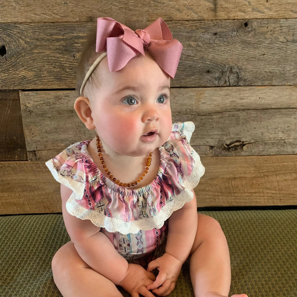 Southwest Lace Top Onesie Baby - Broken horn