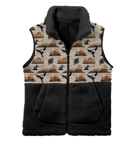 Desert Sky Fleece Vest - Broken horn