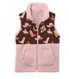 Yeehaw Cowgirl Fleece Vest - Broken horn