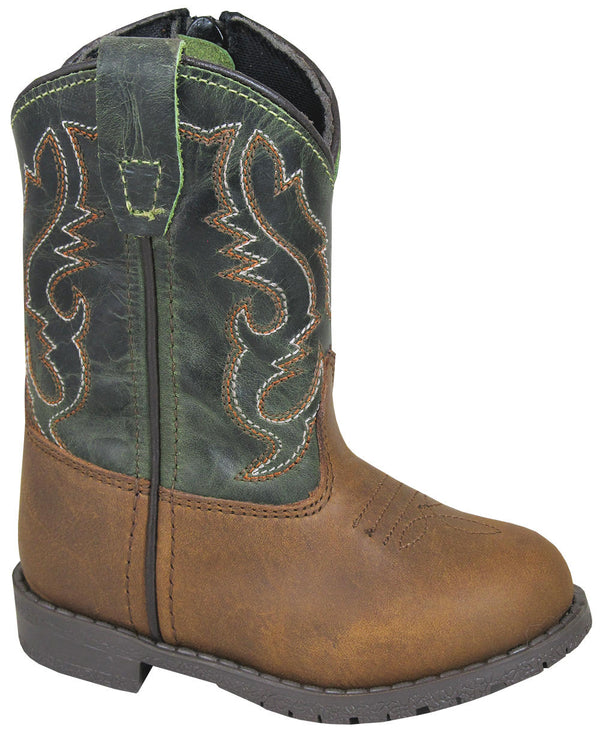 Smoky Mountain Hopalong Boot - Green - Broken horn