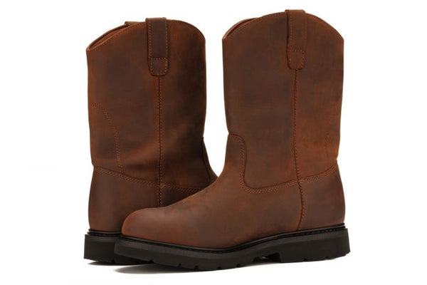 12" Waterproof Wellington Pull On Wedge - Broken horn