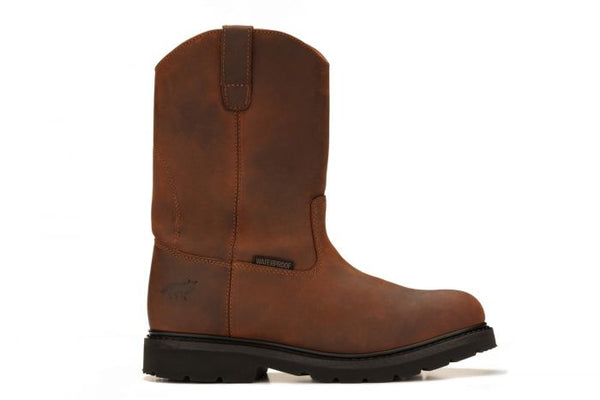 12" Waterproof Wellington Pull On Wedge - Broken horn