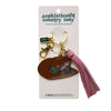 Rodeo Sparkle Cowgirl Hat Enamel Keychain Bag Charm - Broken horn