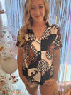 Rodeo Cowboy Silky Pajama Set - Broken horn