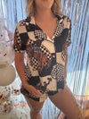 Rodeo Cowboy Silky Pajama Set - Broken horn