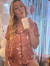 Western Willow Silky Pajama Set - Broken horn