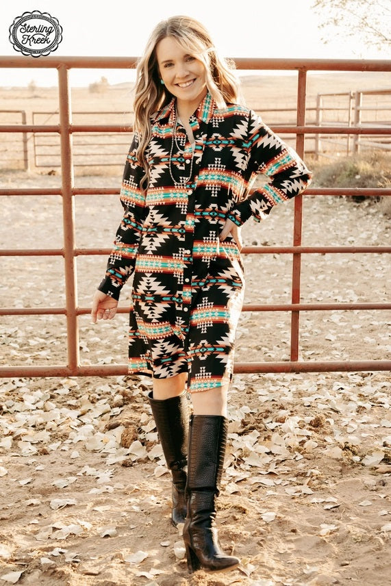 Bandera Button Up Dress - Broken horn