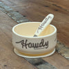 Fresh & Messy Silicone Suction Bowl & Spoon Set Howdy - Broken horn
