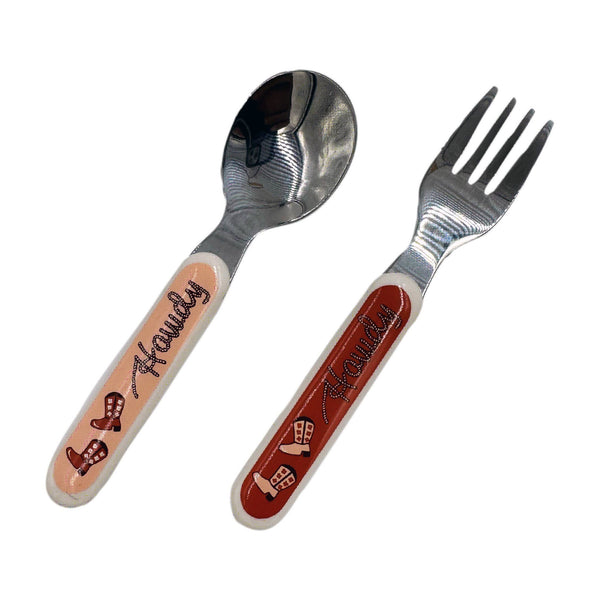 Silverware Set Howdy Cowgirl - Broken horn