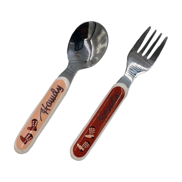 Silverware Set Howdy Cowgirl - Broken horn
