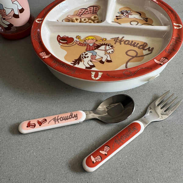 Silverware Set Howdy Cowgirl - Broken horn