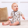 Wild Horses Bamboo Short Romper - Broken horn