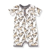 Wild Horses Bamboo Short Romper - Broken horn