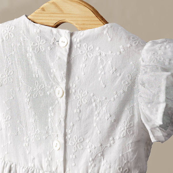 Charlotte Embroidered Cotton Easter Romper - Broken horn