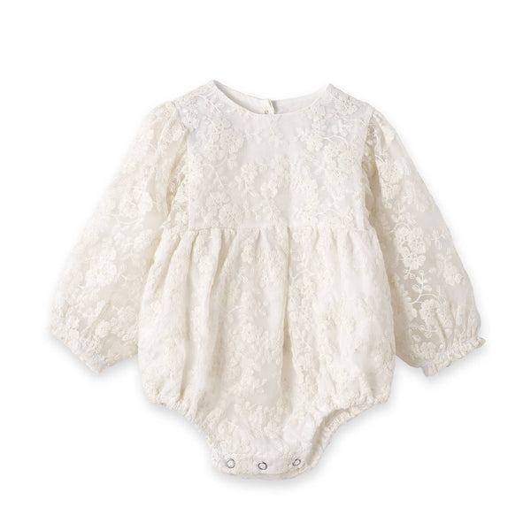 Lydia Baby Girl Embroidered Organza Bodysuit - Broken horn
