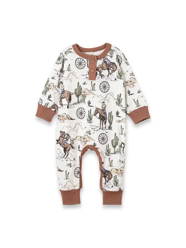 Baby Boy's On The Range Bamboo Romper - Broken horn